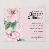 ピンクかわいらしフローラグ葉リーズ結婚予算 (正面)