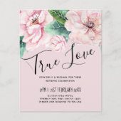 ピンクかわいらしフローラグ葉リーズ結婚予算 (正面)