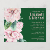 ピンクかわいらしフローラグ葉リーズ結婚予算 (正面)