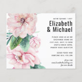 ピンクかわいらしフローラグ葉リーズ結婚予算 (正面)