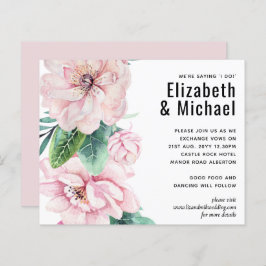 ピンクかわいらしフローラグ葉リーズ結婚予算