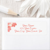 ピンクかわいらしフローラコーナー差出人住所ラベル ラベル (インサイチュ)