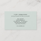 ピンクかわいらしフローラスキンと爪、 ネイルスパ 名刺 (裏面)