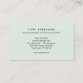 ピンクかわいらしフローラスキンと爪、 ネイルスパ 名刺 (裏面)