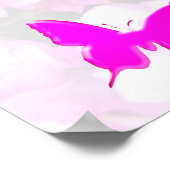 ピンクかわいらしフローラセレニティ祈りの言葉 ポスター (角)