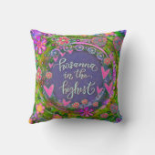 ピンクかわいらしフローラハートホサンナイースター クッション (裏面)