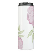 ピンクかわいらしフローラバラシンプルミニマリストフラワー タンブラー (裏面)