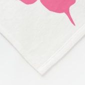 ピンクかわいらしフローラパーソナライズされた90番目誕生日 フリースブランケット (角)