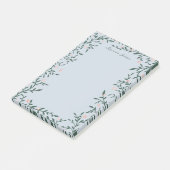 ピンクかわいらしフローラフレーム名前をカスタムするメモ帳 ポストイット (アングル)