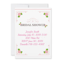 ピンクかわいらしフローラブライダルシャワー