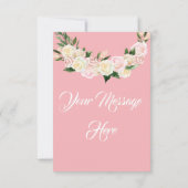 ピンクかわいらしフローラベビーガール サンキューカード (裏面)