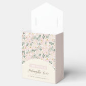 ピンクかわいらしフローラボホベイビーシャワー招待状 フェイバーボックス (オープン)