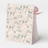 ピンクかわいらしフローラボホベイビーシャワー招待状 フェイバーボックス (裏面サイド)