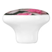 ピンクかわいらしフローラボーホ緑のパターン セラミックノブ (側面)