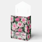 ピンクかわいらしフローラボーホ緑のパターン フェイバーボックス (オープン)