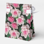 ピンクかわいらしフローラボーホ緑のパターン フェイバーボックス (裏面サイド)