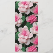 ピンクかわいらしフローラボーホ緑のパターン メニュー (裏面)