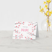 ピンクかわいらしフローラマカスタムザーズ日 カード (黄色い花)