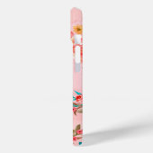 ピンクかわいらしフローラモノグラムピンクパターン Case-Mate iPhoneケース (裏面 / 左)