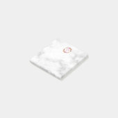 ピンクかわいらしフローラリースモノグラム ポストイット (アングル)