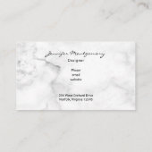 ピンクかわいらしフローラリースモノグラム 名刺 (裏面)