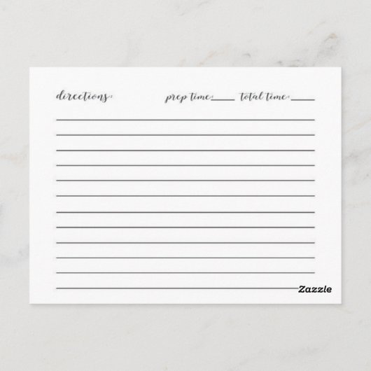 ピンクかわいらしフローラレシピカード ポストカード (裏面)