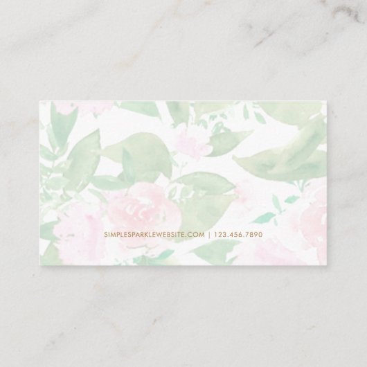 ピンクかわいらしフローラロイヤリティカード ロイヤリティカード (裏面)