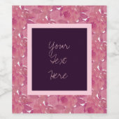 ピンクかわいらしフローラヴィノカスタム ワインラベル (シングルラベル)