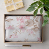 ピンクかわいらしフローラヴィンテージスタイル 薄葉紙 (ギフト)