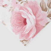 ピンクかわいらしフローラヴィンテージスタイル 薄葉紙 (詳細)