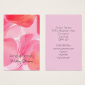 ピンクかわいらしフローラ名刺 (正面&裏面)