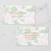 ピンクかわいらしフローラ名刺 名刺 (正面/裏面)