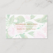 ピンクかわいらしフローラ名刺 名刺 (正面)