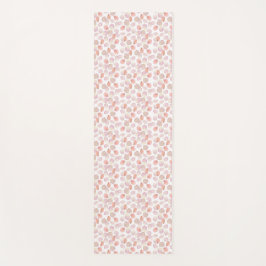 ピンクかわいらしフローラ花びらジムフィットネス ヨガマット