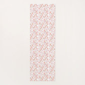 ピンクかわいらしフローラ花びらジムフィットネス ヨガマット (裏面)