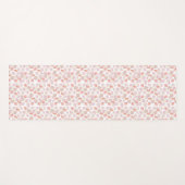 ピンクかわいらしフローラ花びらジムフィットネス ヨガマット (正面(横))