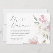 ピンクかわいらしフローラ15誕生日キンセアニラ写真 招待状 (正面)