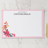 ピンクかわいらしフローラ |のデスクから ペーパーパッド (インサイチュ)