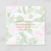 ピンクかわいらしフローラ スクエア名刺 (裏面)