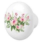 ピンクかわいらしフローラ セラミックノブ (右)