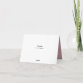 ピンクかわいらしフローラ&ボウサンキューカード サンキューカード (裏面)