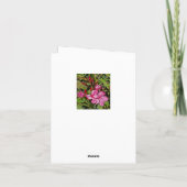 ピンクかわいらしフローラTHANK YOU NOTE CARD ノートカード (裏面)