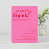 ピンクかわいらしブライダルシャワー 招待状 (スタンド正面)
