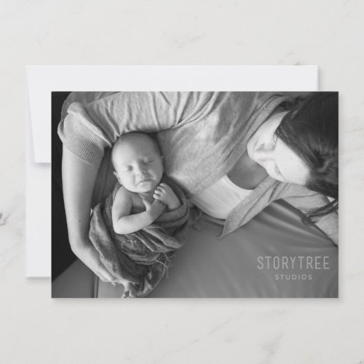 ピンクかわいらしブルーチャイノアイセリーベビーシャワー写真 ノートカード (裏面)