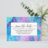 ピンクかわいらしブルーパープルサルティ水彩画 セーブザデート (スタンド正面)