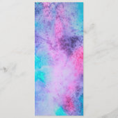 ピンクかわいらしブルーパープルサルティ水彩画 メニュー (裏面)