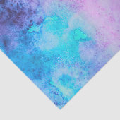 ピンクかわいらしブルーパープルサルティ水彩画 薄葉紙 (詳細)