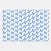 ピンクかわいらしブルーピーチチョウ ラッピングペーパーシート (正面2)