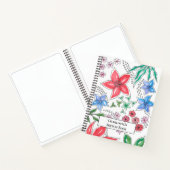 ピンクかわいらしブルーフローラスケッチ新学期 ノートブック (内部)