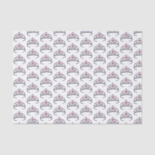 ピンクかわいらしプリンセスティアラ誕生日パーティーガール 薄葉紙 (正面)